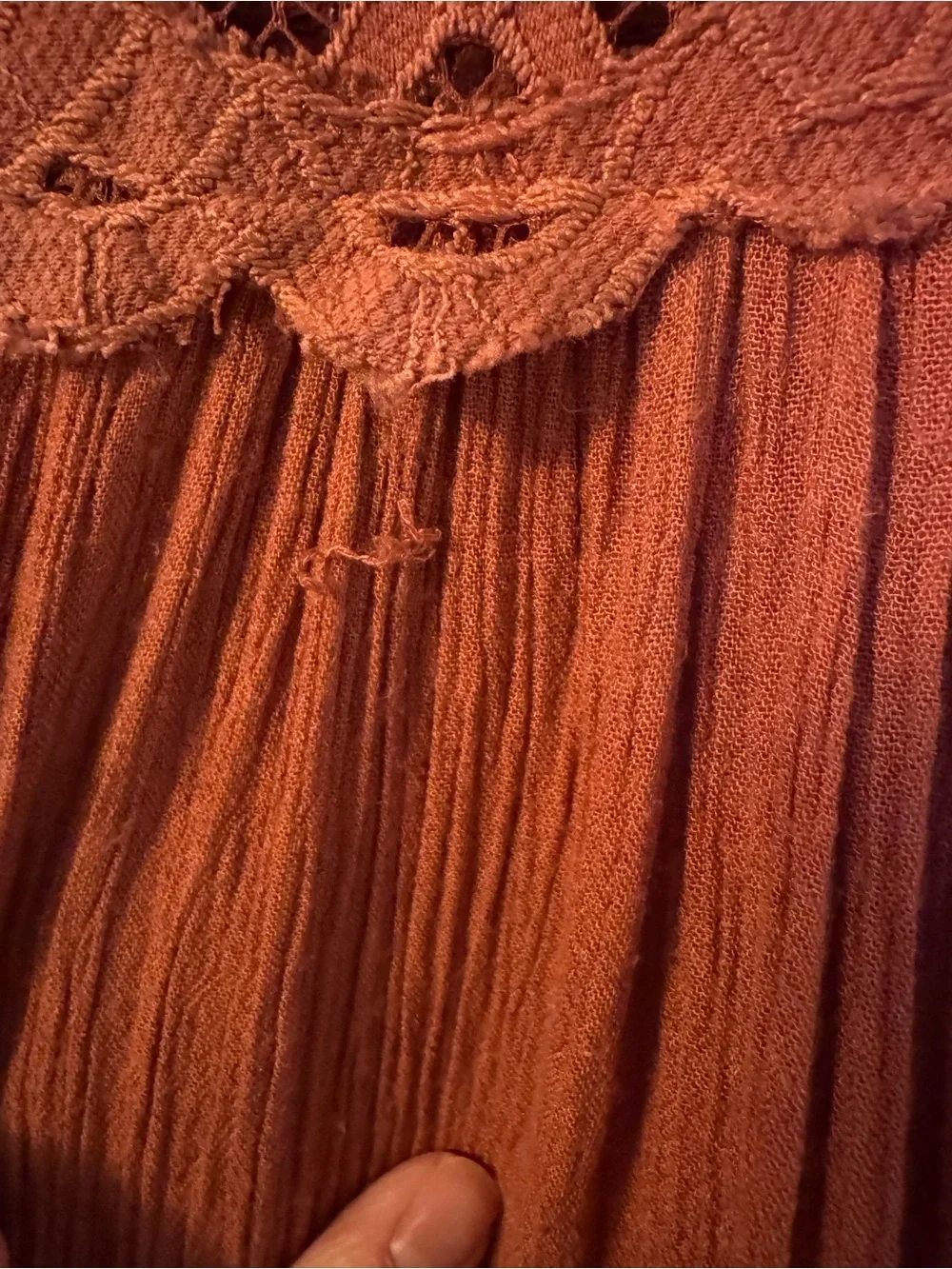 Free People Lace Bodice Maxi Dress in Dusty Coral